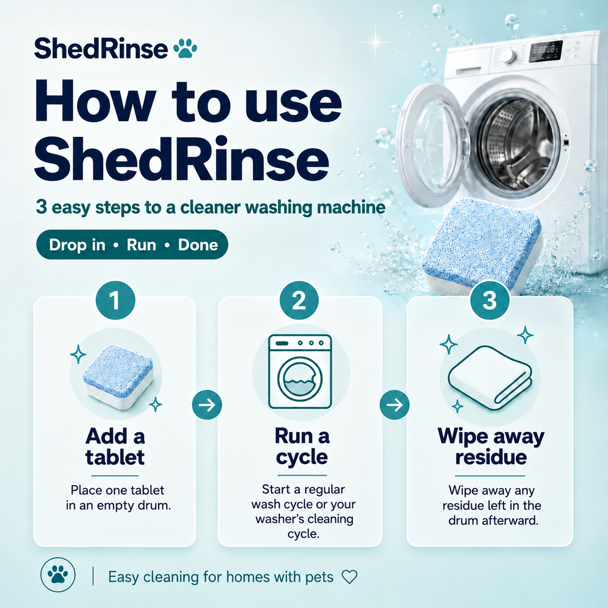 Shedrinse™ Washing Machine Cleaner